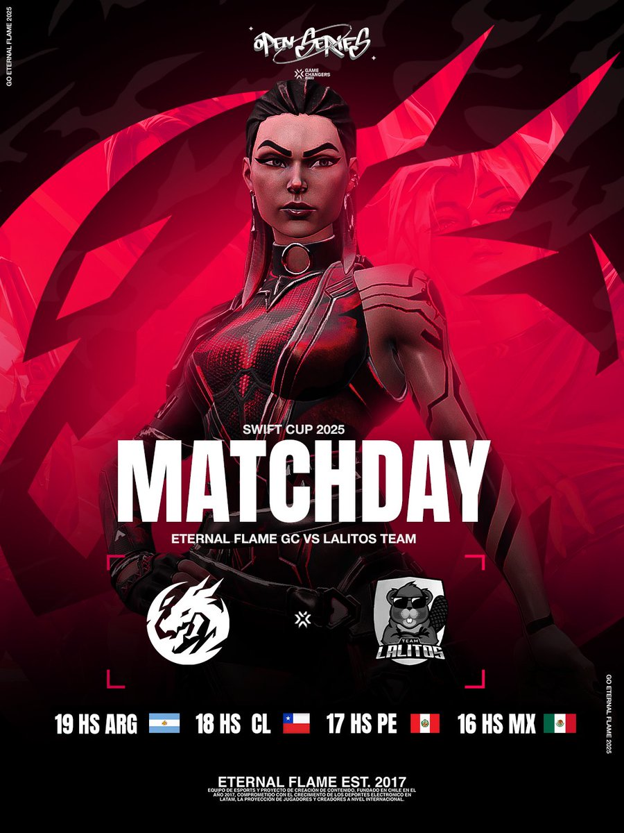 Eternal Flame (@eternalflamecl) on Twitter photo 🔥Hoy comienza el camino de nuestras dragonas por la Swiftcup II
⭐️Matchday vs <a href="/LalitosGaming/">Lalitos Team Gaming</a>
📺Watchparty en Twitch.tv/EternalFlameCL
#GOEF 🔥Hoy comienza el camino de nuestras dragonas por la Swiftcup II
⭐️Matchday vs <a href="/LalitosGaming/">Lalitos Team Gaming</a>
📺Watchparty en Twitch.tv/EternalFlameCL
#GOEF