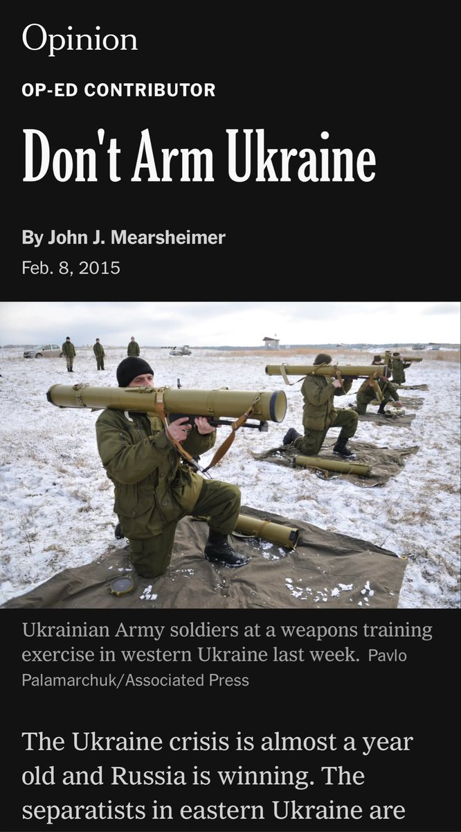 Mearsheimer has been wrong about Ukraine for over a decade. Why is anyone listening to his garbage?

Here he was in 2015, explaining how Russia is already winning in Donbas. He was so fucking clueless he didn’t even know the “separatists” were in fact losing and the Russian