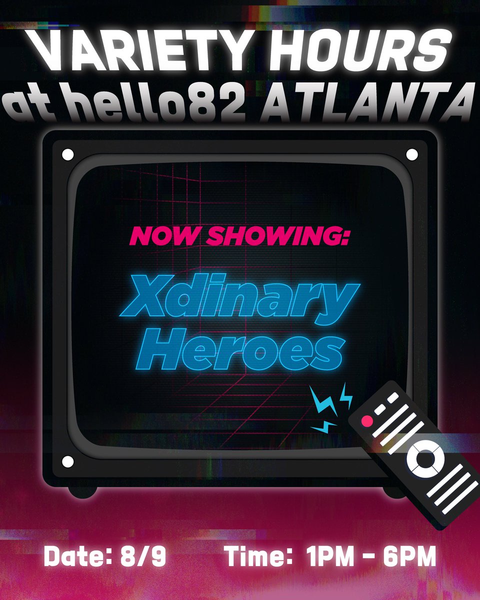 hello82 ATLANTA (@hello82atlanta) on Twitter photo Villains! Get ready to Rock The World with Xdinary Heroes at this week's Variety Hours πΈ
Now Playing: Xdinary Heroes Rock The World
π 8/9 | 1PM - 6PM
π <a href="/hello82ATLANTA/">hello82 ATLANTA</a>
#μμ€λλ리νμ΄λ‘μ¦ #XdinaryHeroes #hello82 #hello82ATLANTA #82playground Villains! Get ready to Rock The World with Xdinary Heroes at this week's Variety Hours πΈ
Now Playing: Xdinary Heroes Rock The World
π 8/9 | 1PM - 6PM
π <a href="/hello82ATLANTA/">hello82 ATLANTA</a>
#μμ€λλ리νμ΄λ‘μ¦ #XdinaryHeroes #hello82 #hello82ATLANTA #82playground