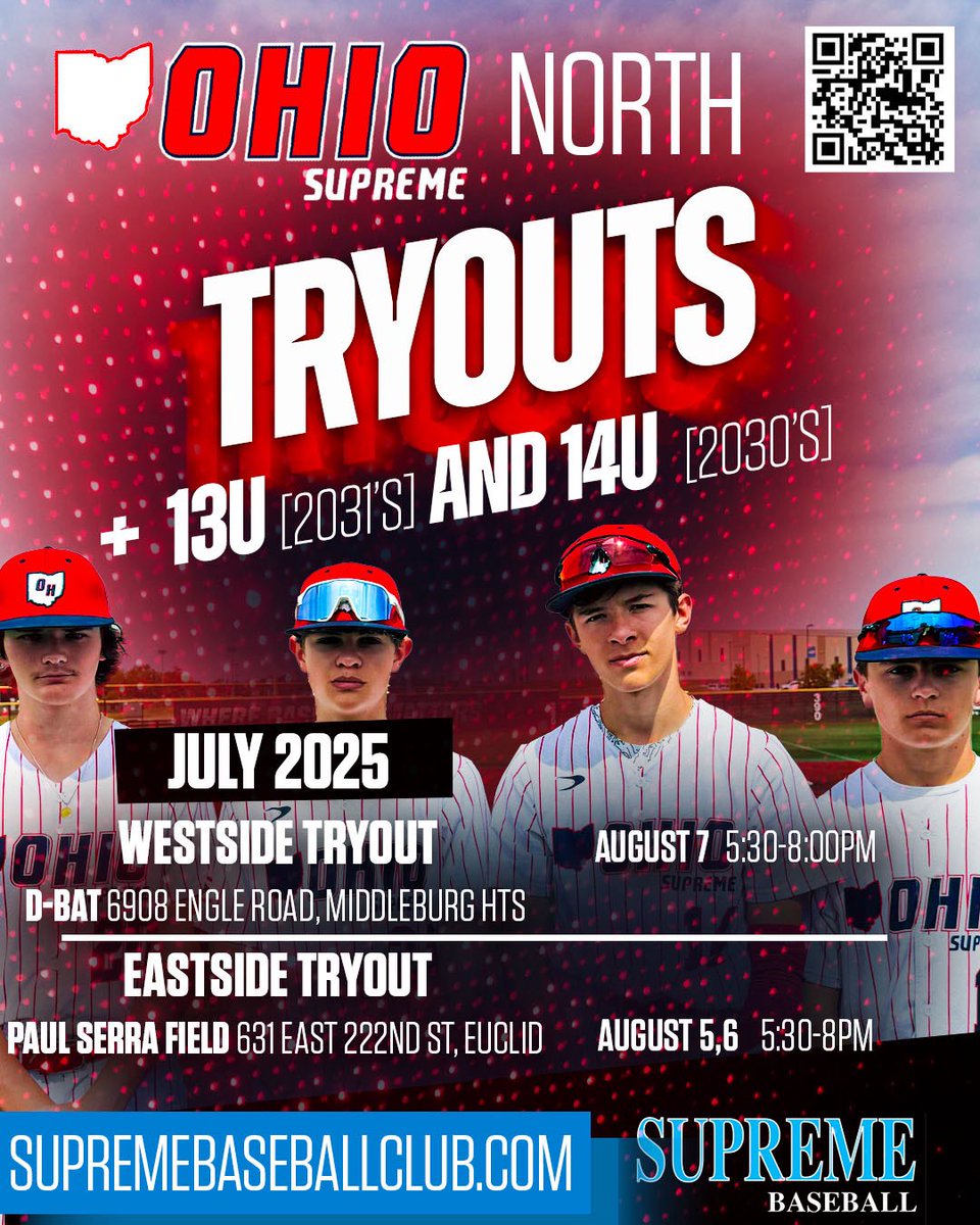 Supreme Baseball Club (@sbcnation) on Twitter photo 15u 16u 17u 18u Supreme Baseball National and 14u Ohio Supreme North Tryouts in Cleveland Ohio again Aug 5,6,7 Preregister here 13-14u supremebaseballclub.com/ohio-supreme-2…. 15-18u supremebaseballclub.com/supreme-baseba…
<a href="/SBCNationScout/">Supreme Baseball Scouting</a> <a href="/PennSupreme/">Pennsylvania Supreme Baseball</a> <a href="/KentuckySuBase/">Kentucky Supreme Baseball</a> <a href="/WVSupreme/">West Virginia Supreme Baseball</a> <a href="/OhioSupreme/">Ohio Supreme Baseball</a> 15u 16u 17u 18u Supreme Baseball National and 14u Ohio Supreme North Tryouts in Cleveland Ohio again Aug 5,6,7 Preregister here 13-14u supremebaseballclub.com/ohio-supreme-2…. 15-18u supremebaseballclub.com/supreme-baseba…
<a href="/SBCNationScout/">Supreme Baseball Scouting</a> <a href="/PennSupreme/">Pennsylvania Supreme Baseball</a> <a href="/KentuckySuBase/">Kentucky Supreme Baseball</a> <a href="/WVSupreme/">West Virginia Supreme Baseball</a> <a href="/OhioSupreme/">Ohio Supreme Baseball</a>
