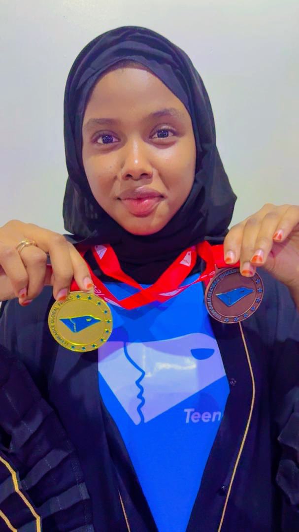 Super proud to celebrate two brilliant daughters of Yobe State: Nafisa Abdullah Aminu (17) and Rukayya Muhammad Fema (15), who just triumphed at the 2025 TeenEagle Global Finals in London — beating 20,000 contestants from 69 countries to emerge as the World’s Best in English