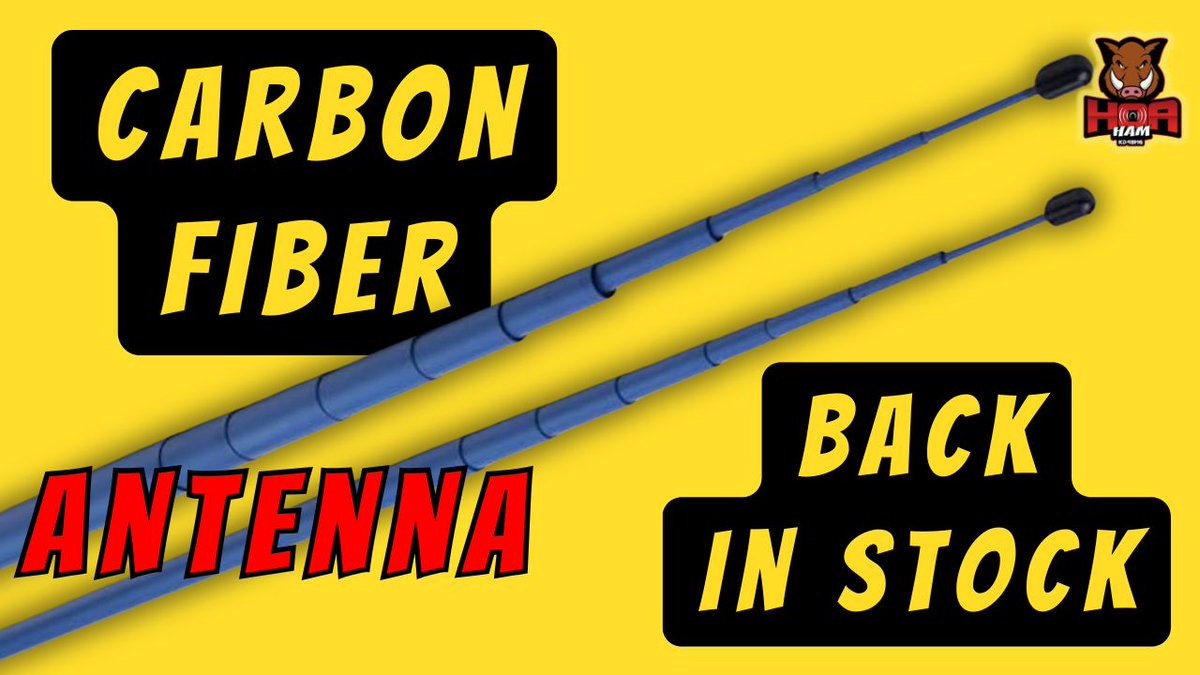 15% DISCOUNT -- THE 17’ CARBON FIBER ANTENNA IS BACK IN STOCK; DISCOUNT GOOD THROUGH END OF DAY WEDNESDAY, AUGUST 6,2025….  

CARBON FIBER ANTENNA DISCOUNT LINKS / CODES: 
Link -- amzn.to/3H5omXH 
Code -- Y4OJHVFS