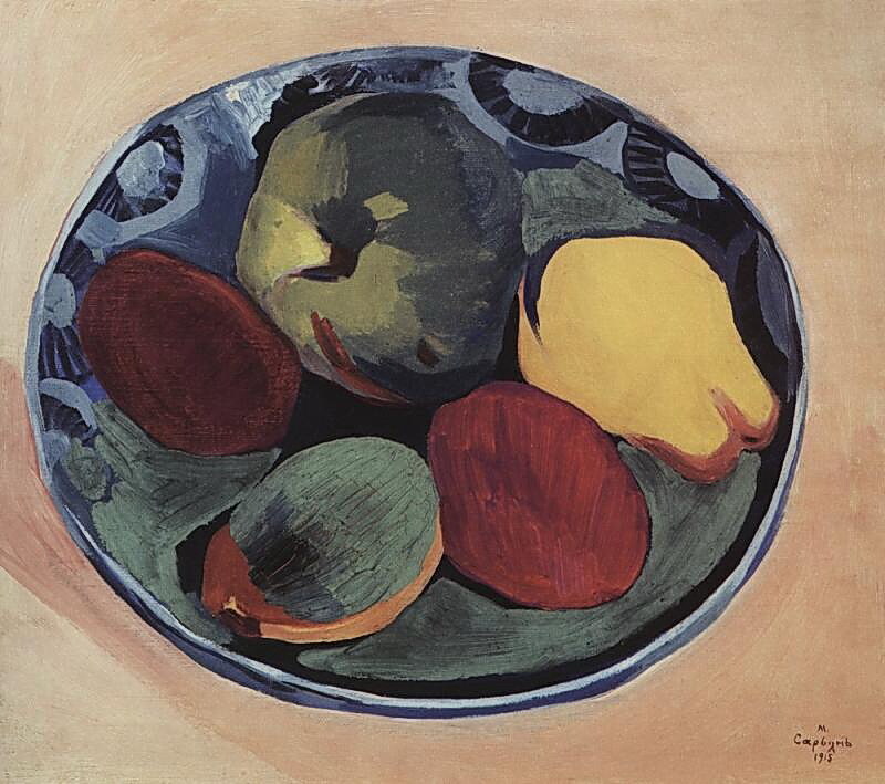 Fruits on the blue plate #artbots #sarian