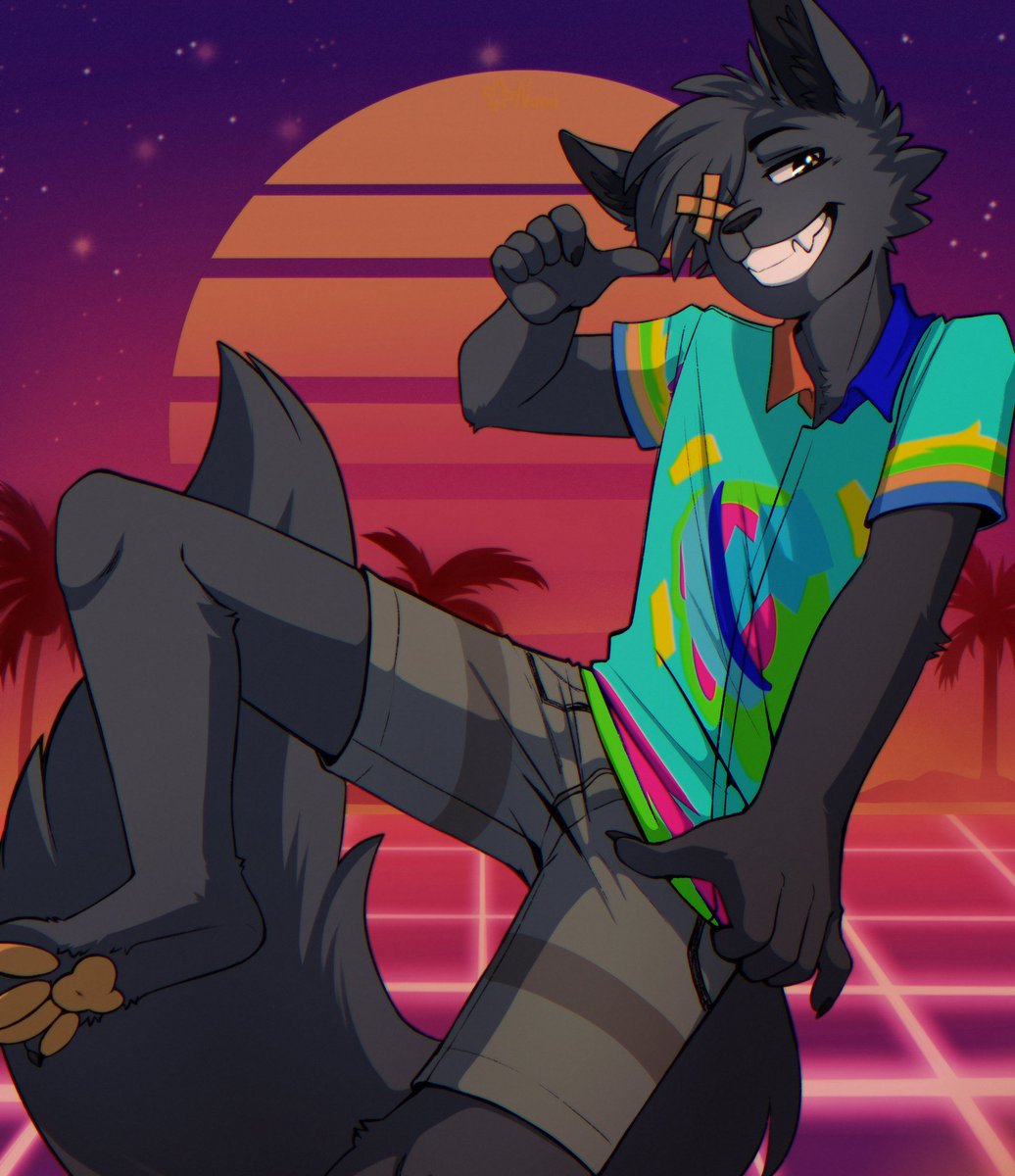 nand_maple's tweet image. This is a gift for my crazy and dear friend UwU @swizzle_crizz 🎂 #furry #art #cat