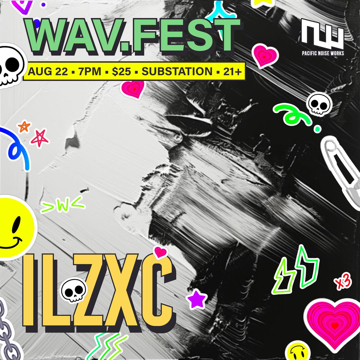 WAV.fest Spotlight: <a href="/ilzxcsounds/">ilzxc</a>

A reclusive old school tracker stalwart, recently emerged on the Seattle hardware music scene, ilzxc can be heard popping off his maximalist takes on hip hop, glitch, house, &amp; more!

MUSIC: soundcloud.com/ilzxc

TIX: eventbrite.com/e/wavfest-tick…