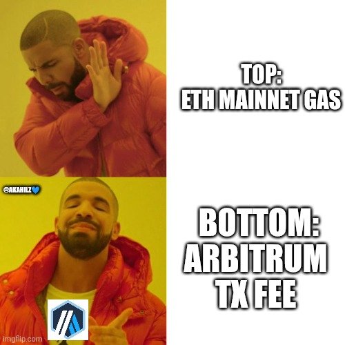 🚨 Gas Fee Check-In 🚨

🔼 ETH Mainnet Gas: Spiking again be ready to pay a premium if you're transacting now.

🔽 <a href="/arbitrum/">Arbitrum</a>  TX Fee: Still low and steady a fraction of the cost, same endgame.

Smart money's scaling. 💸
#Arbitrum #Arbimemes #Akahilz