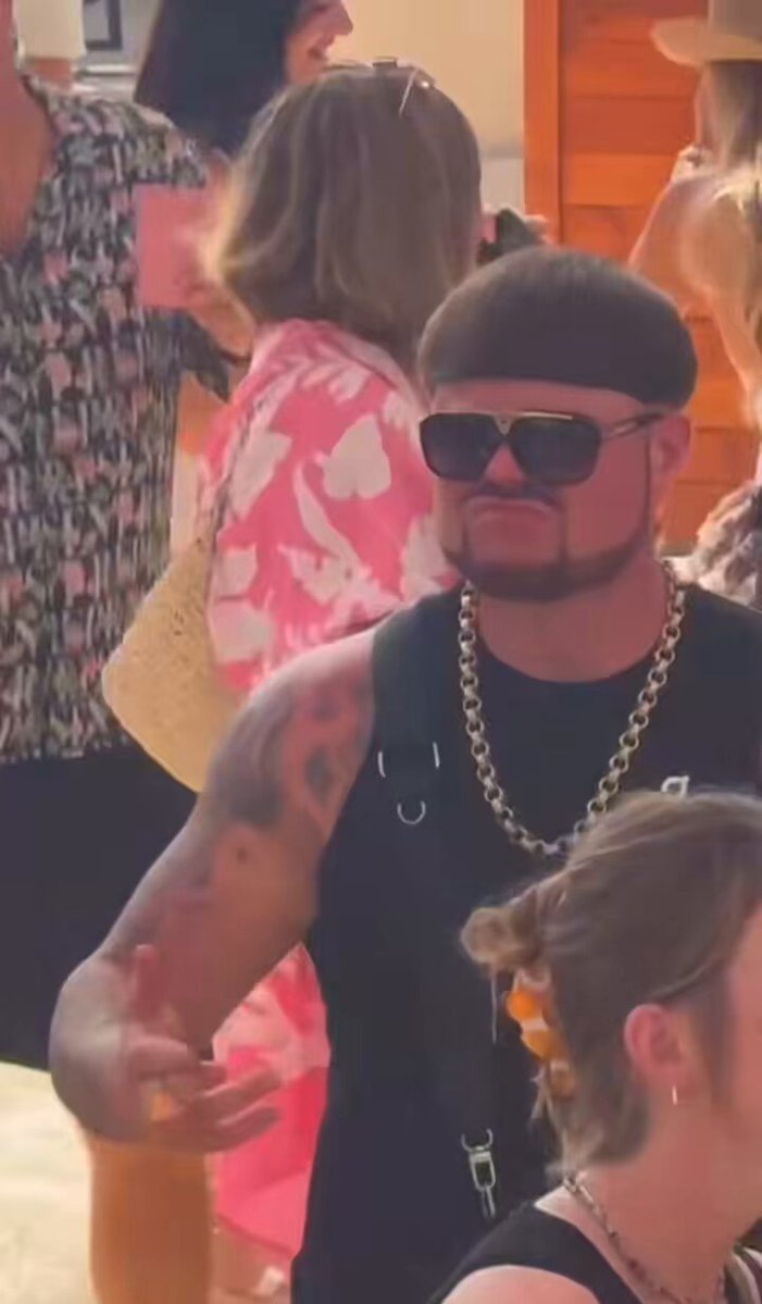 This is the dress code at Pierre parties, shoes optional, bowl cut mandatory