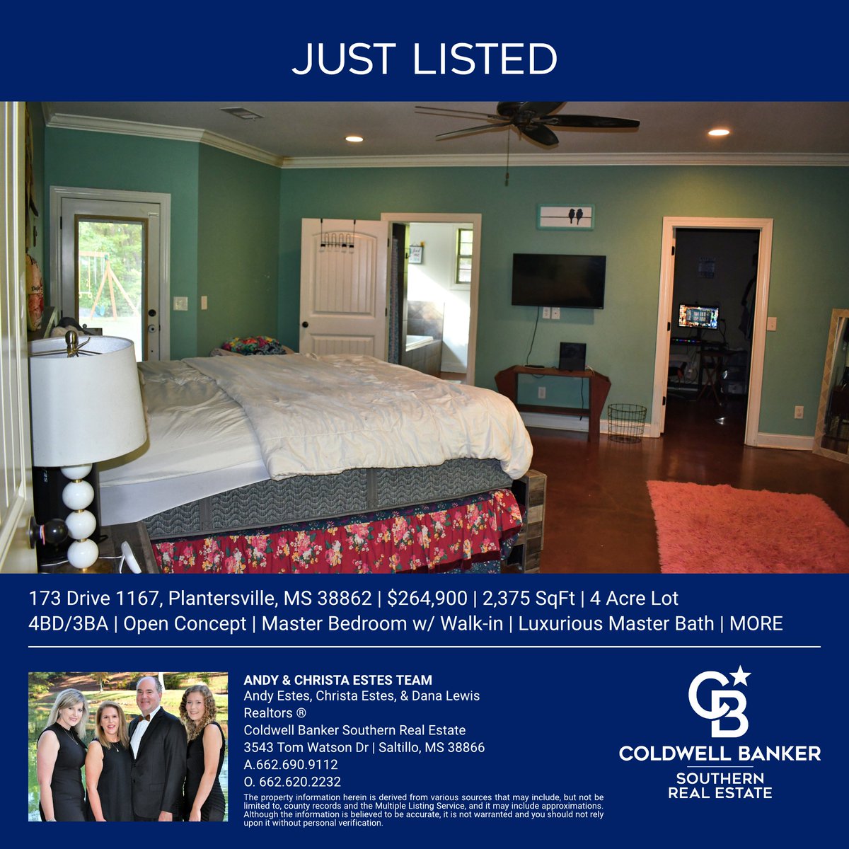 CBSouthern1's tweet image. #Plantersville - #Reduced! 4BD/3BA #exquisite residence with 4 acres offering an open concept design that seemlessly integrates the dining, great room, and kitchen areas.  The Master has a spacious walk-in closet.  Andy &amp;amp; Christa Estes Team @cbsouthern1. cbtupelo.com/listing/MS/Pla…