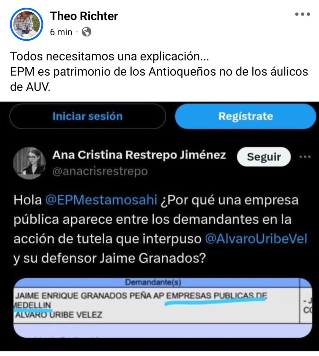 Orlando Rodriguez G (@mateoelflautist) on Twitter photo Entonces alias Fico metió a <a href="/EPMestamosahi/">EPM estamos ahí</a> en semejante berenjenal de un condenado por la justicia a nombre d la población paisa y con sus presupuestos? Este peculado debe investigarlo la <a href="/FiscaliaCol/">Fiscalía Colombia</a> ! Entonces alias Fico metió a <a href="/EPMestamosahi/">EPM estamos ahí</a> en semejante berenjenal de un condenado por la justicia a nombre d la población paisa y con sus presupuestos? Este peculado debe investigarlo la <a href="/FiscaliaCol/">Fiscalía Colombia</a> !