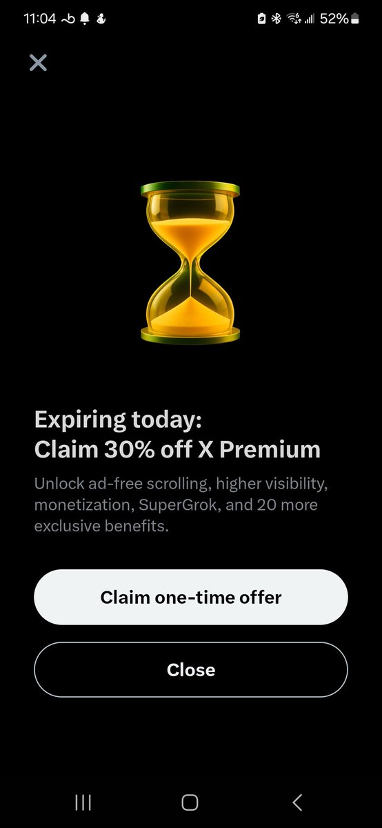 <a href="/fadecorner/">Not Bald</a> <a href="/X/">X</a> Mfer says "one-time offer," but I've gotten this bih like seven times today. Leemelone