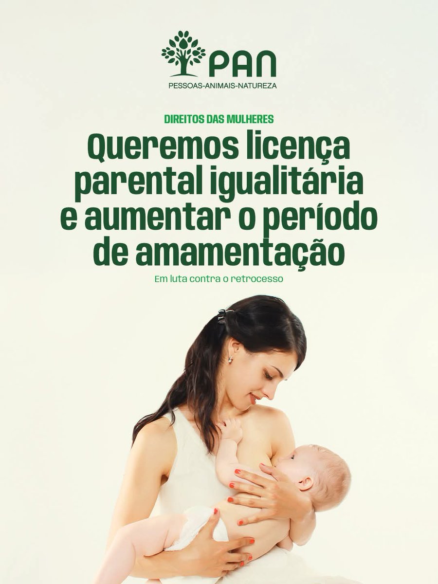 Enquanto o Governo continua a promover recuos, o PAN luta por avanços. É por isso que demos entrada de uma proposta para garantir a licença parental igualitária e que queremos aumentar o período de amamentação!

Com o PAN, os direitos das mulheres nunca estão esquecidos!