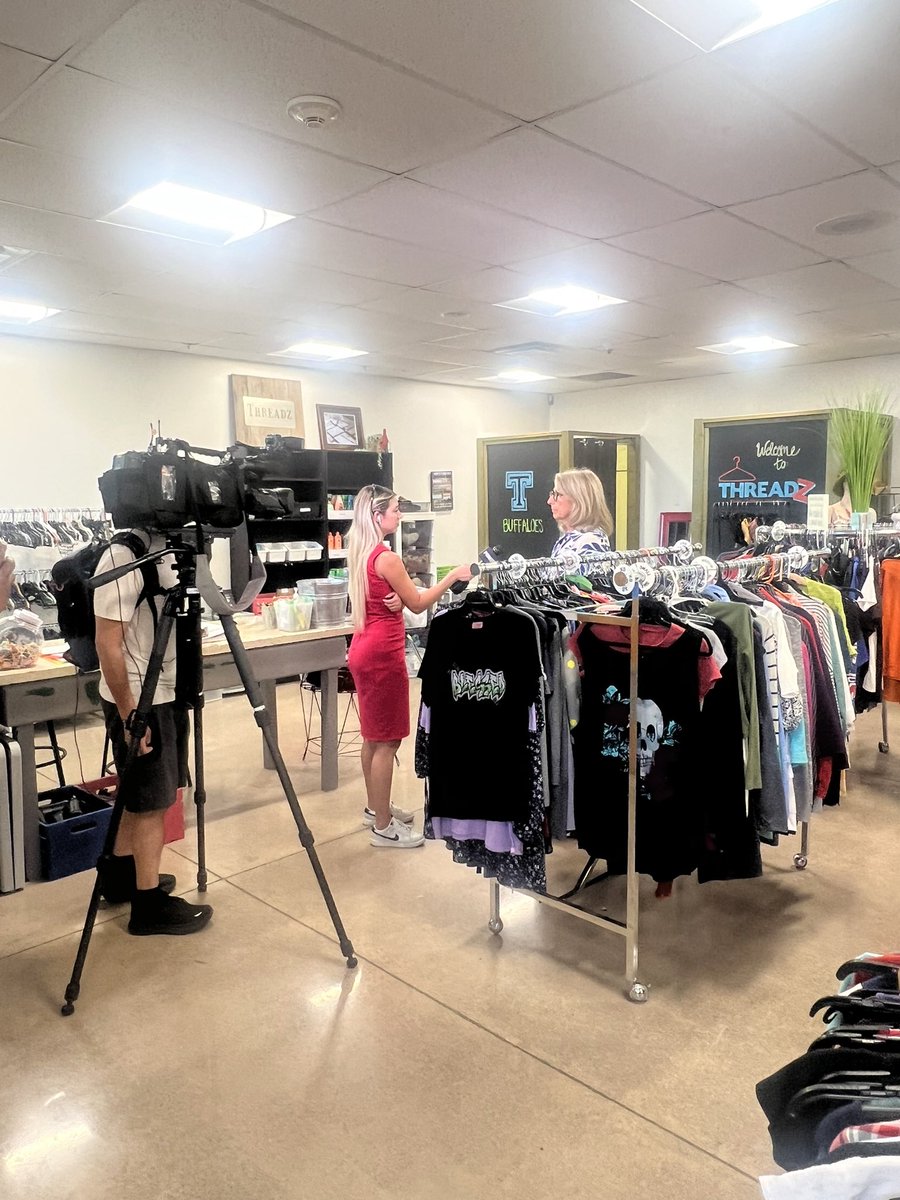 Thanks <a href="/FOX10Phoenix/">FOX 10 Phoenix</a> for coming out to <a href="/TempeHigh_TUHSD/">Tempe High School</a> to highlight the #UndiesChest back-to-school clothing drive at <a href="/TempeCommunity/">Tempe Community Council</a> Threadz. Teens having access to basic necessities like socks and underwear ensures they can focus on excelling in school &amp; life.