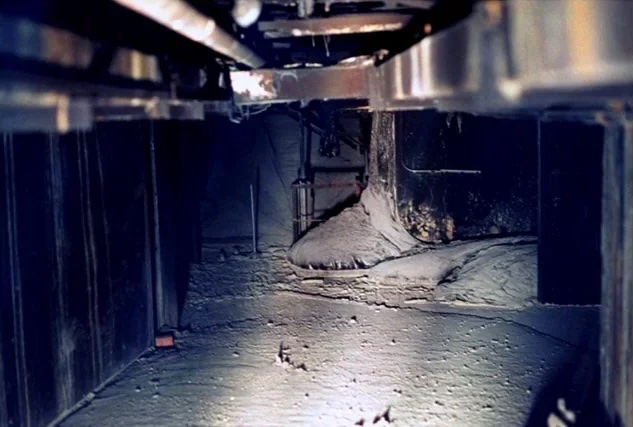 The first photograph of the Elephants Foot "costed a man his life." December 1986.