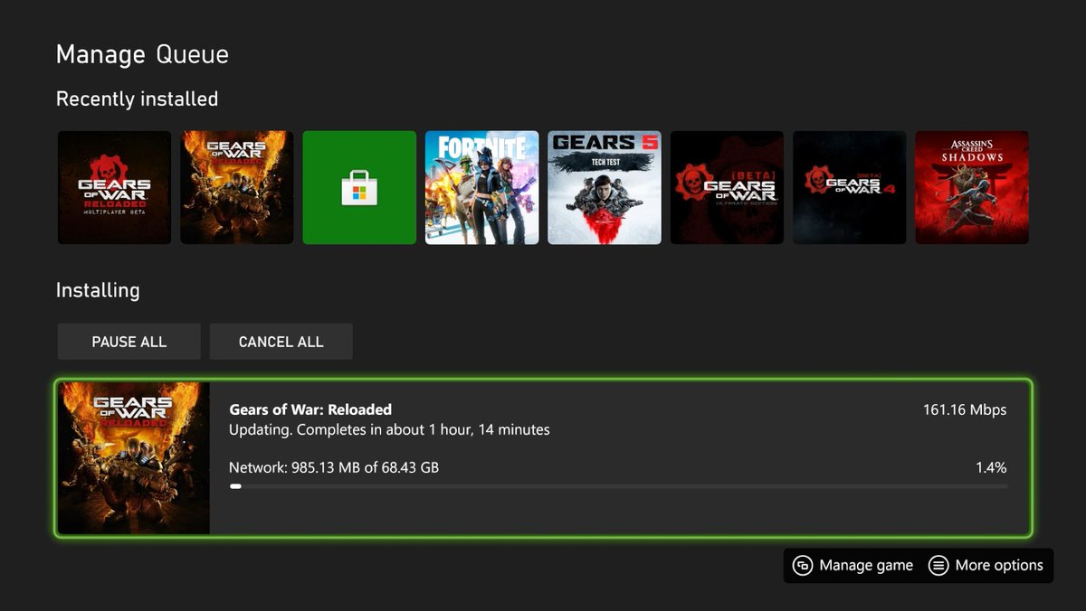 Shadowz (@sasxsh4dowz) on Twitter photo Gears of War Reloaded has a NEW Update for a total size of 68.43 GB on Xbox Series X!? 👀😱⚙️
Has Reloaded officially gone gold & ready for pre-install download!? 🤯💥⚙️ Gears of War Reloaded has a NEW Update for a total size of 68.43 GB on Xbox Series X!? 👀😱⚙️
Has Reloaded officially gone gold & ready for pre-install download!? 🤯💥⚙️