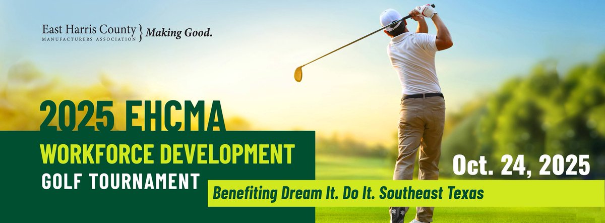 SAVE the DATE!! 🗓️

The 2025 EHCMA Workforce Development #GolfTournament is coming October 24, 2025!

This isn’t just a day on the greens—it's a chance to directly support technical student programs at schools and colleges across the Greater Houston!