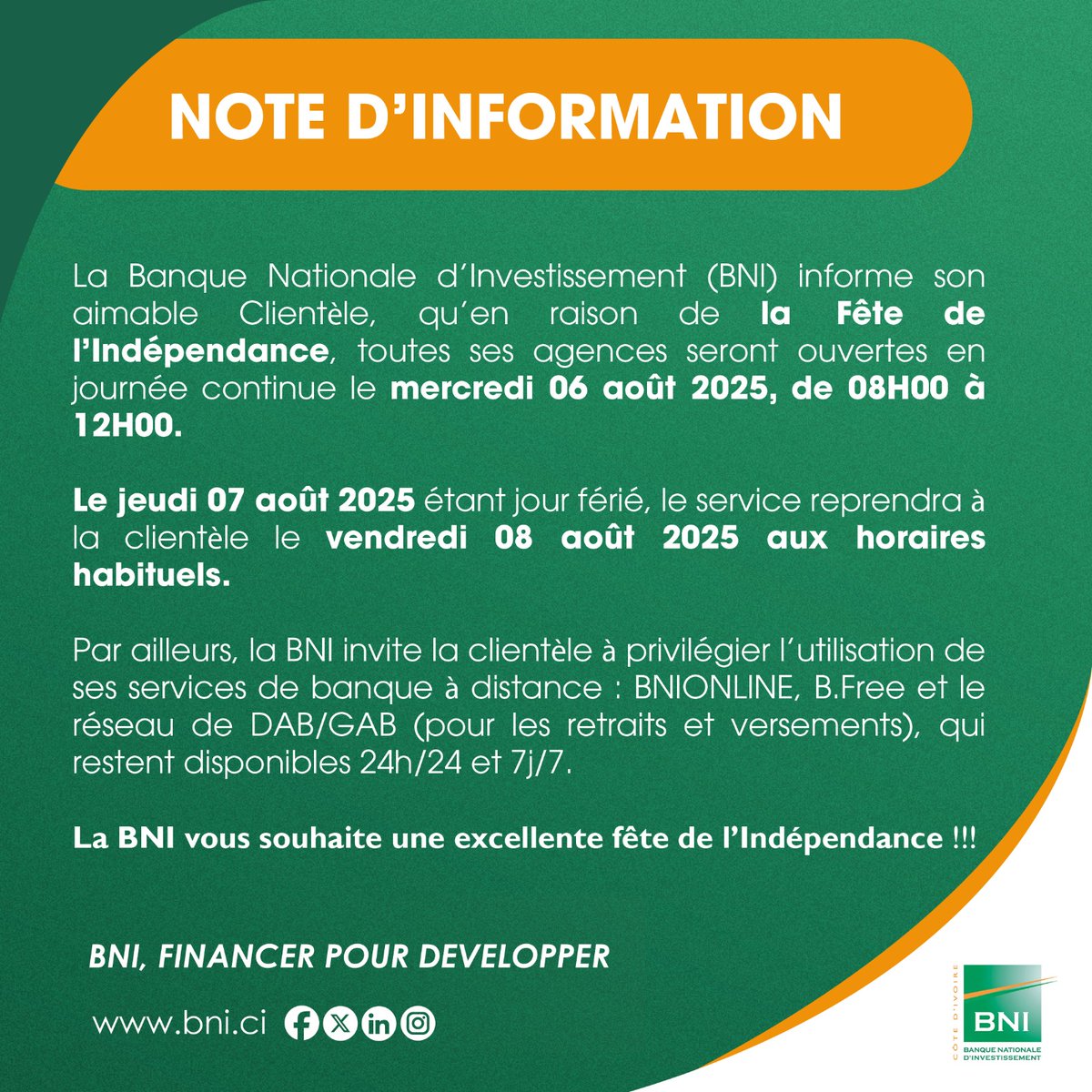 [NOTE D’INFORMATION]

#bni