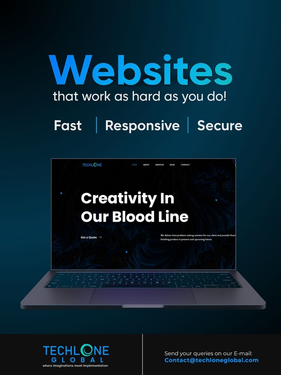 Techlone_Global's tweet image. Your website should do more than just look good. It should be fast, responsive, and secure

Let’s build a website that actually works for you
Contact Us: +1 (682) 245-0161
.
.
.
#WebsiteDesign #WebDevelopment #SecureWebSolutions #DigitalMarketing #TechloneGlobal #TG