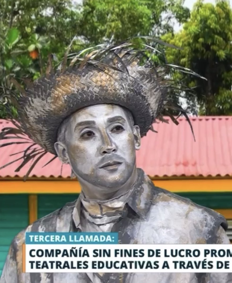 tercerapr's tweet photo. Sobre 45 minutos de maquillaje por estatua viviente para brindarles a ustedes este “face card”. En esta foto nuestra estatua viviente clásica del jibarito interpretada por nuestro fundador, director y maquillista Janfra D’ Armas. https://t.co/sgPo1aI9iB