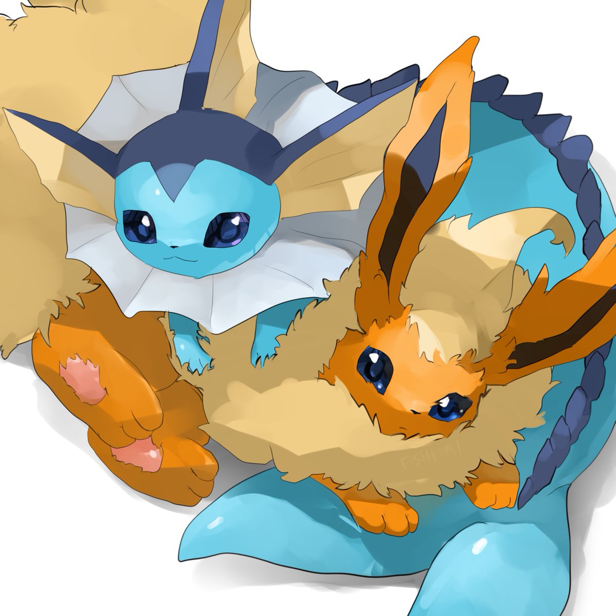 ブースター ,シャワーズ 「」|ブリのイラスト