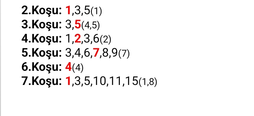 DEAUWILLE ALTILI GANYAN TAHMİNİM TUTMUŞTUR