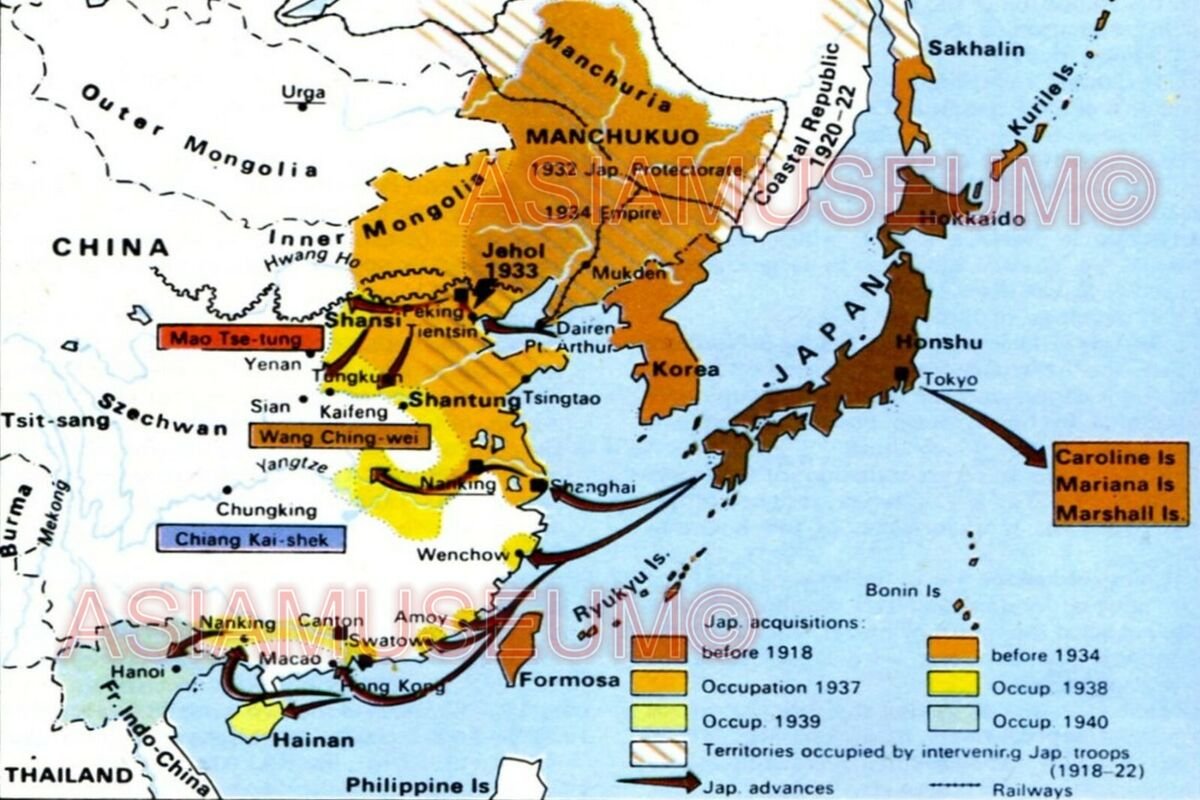 Fun fact: the only coastal city in China that has not been occupied by the Japanese during WW2 was...

Macau, owned by neutral Portugal.

Despite the Japanese violating Portuguese neutrality in Timor in 1942, Macau was left alone