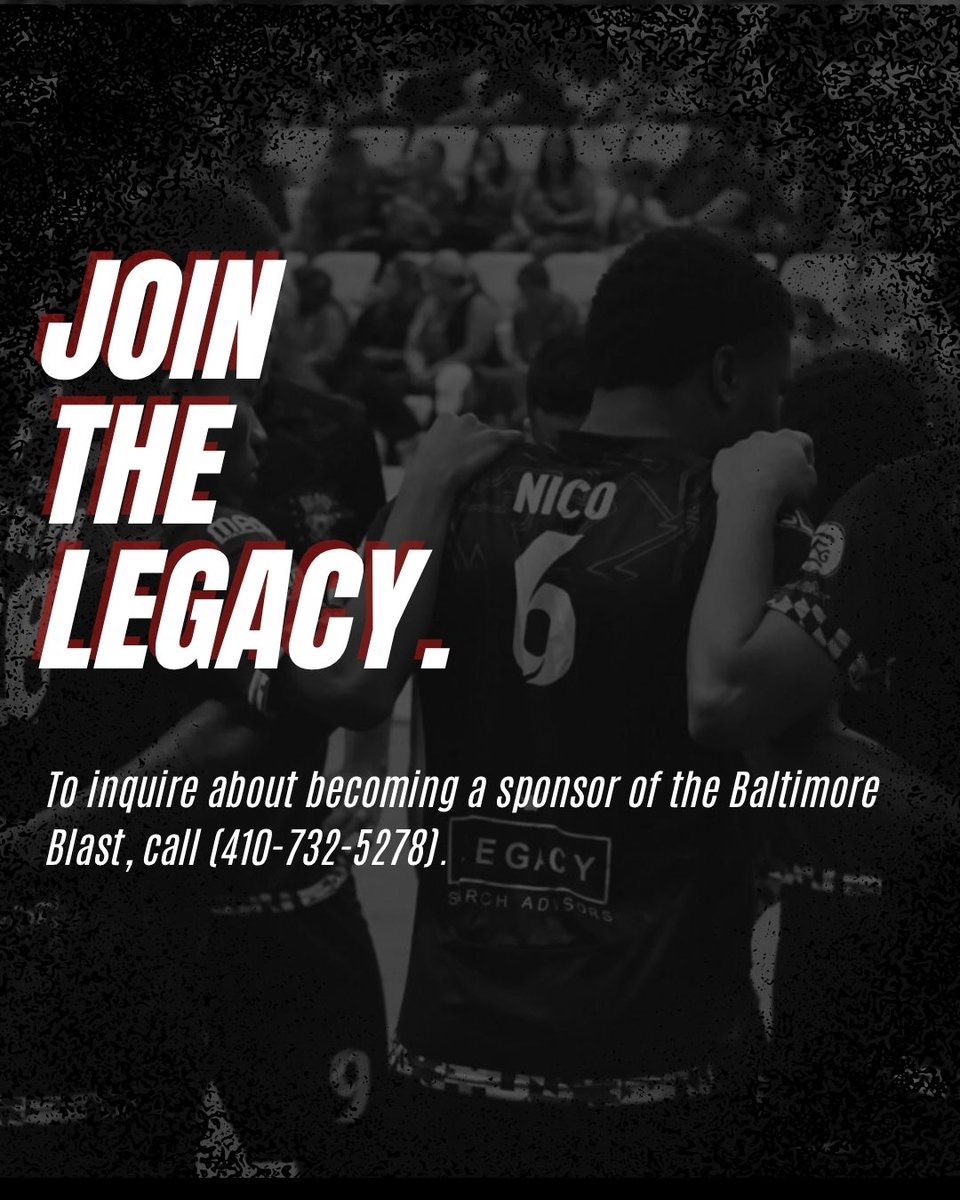 Team up with the Baltimore Blast for a sponsorship opportunity that scores BIG on exposure and community connection.

Reach out to us at (410-732-5278).