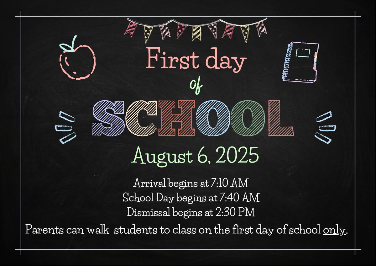 Tomorrow’s the first day of school! 🎒✨
We’ve missed our Conder Stars and can’t wait to see them shine. 💛💙
All the important details for arrival, dismissal, and first-day procedures are included below. Let’s start the year strong! 🌟 #ConderStars #BackToSchool