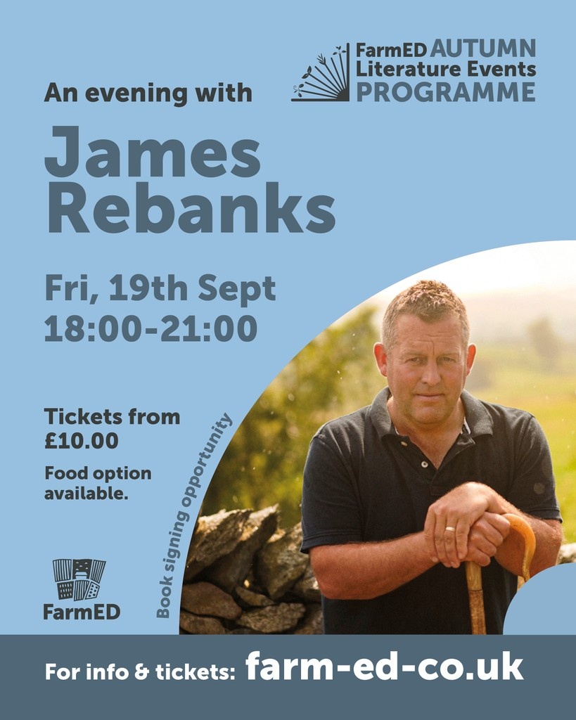 FarmED (@realfarmed) on Twitter photo We're so pleased that <a href="/herdyshepherd1/">James Rebanks</a> is coming to FarmED to kick start our autumn line up of literature events!
Join us for a special Friday evening where we're bringing the Lake District to the Cotswolds... Friday, 19th Sept - grab your tickets quick!
farm-ed.co.uk/events/189/an-… We're so pleased that <a href="/herdyshepherd1/">James Rebanks</a> is coming to FarmED to kick start our autumn line up of literature events!
Join us for a special Friday evening where we're bringing the Lake District to the Cotswolds... Friday, 19th Sept - grab your tickets quick!
farm-ed.co.uk/events/189/an-…