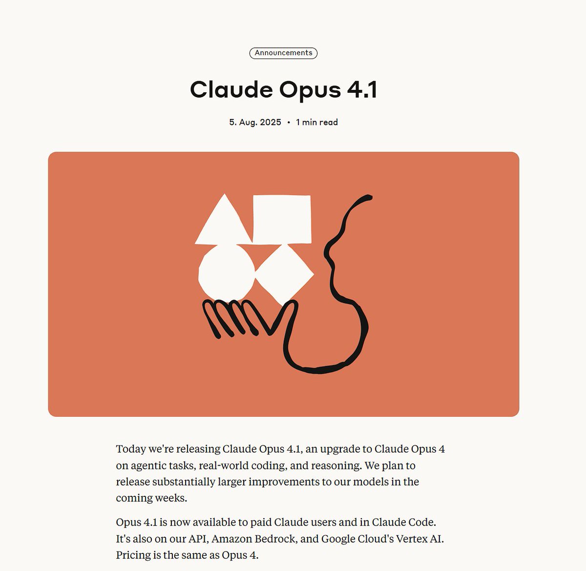 BABE WAKE UP - CLAUDE 4.1 LAUNCHED