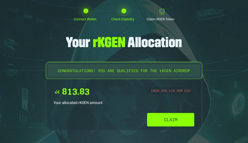 Phase 1 rKGEN is officially LIVE! 🚨 ~ <a href="/KGeN_IO/">KGeN 🟩</a> 

Claim your fairdrop now.👇

🔗rewards.kgen.io