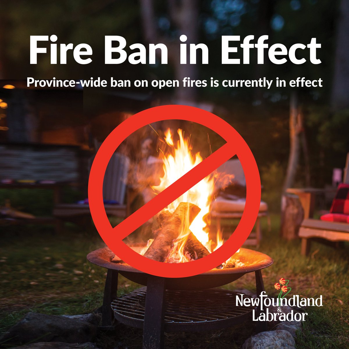 📢Public Advisory: Update on Wildfires on Avalon Peninsula

Read more: gov.nl.ca/releases/2025/…

🚫A fire ban is now in effect across Newfoundland and Labrador.

Read more: gov.nl.ca/releases/2025/…

For all #GovNL wildfire information, visit gov.nl.ca/alerts

#nltraffic