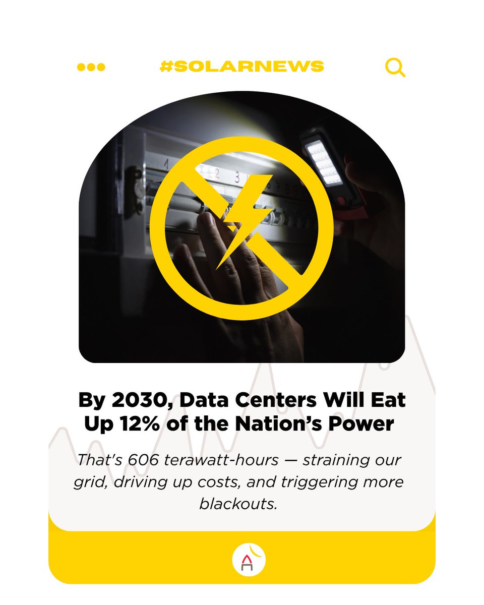 SuntriaSolar's tweet photo. The grid is aging. AI is exploding. Rates are soaring.

Since 2000, electric prices have more than doubled — and it’s only accelerating.
Data centers and AI are putting massive strain on the grid, driving up costs and blackout risk.

⚡ Solar = Stability. Independence. Savings. https://t.co/m4K2PlsWQb