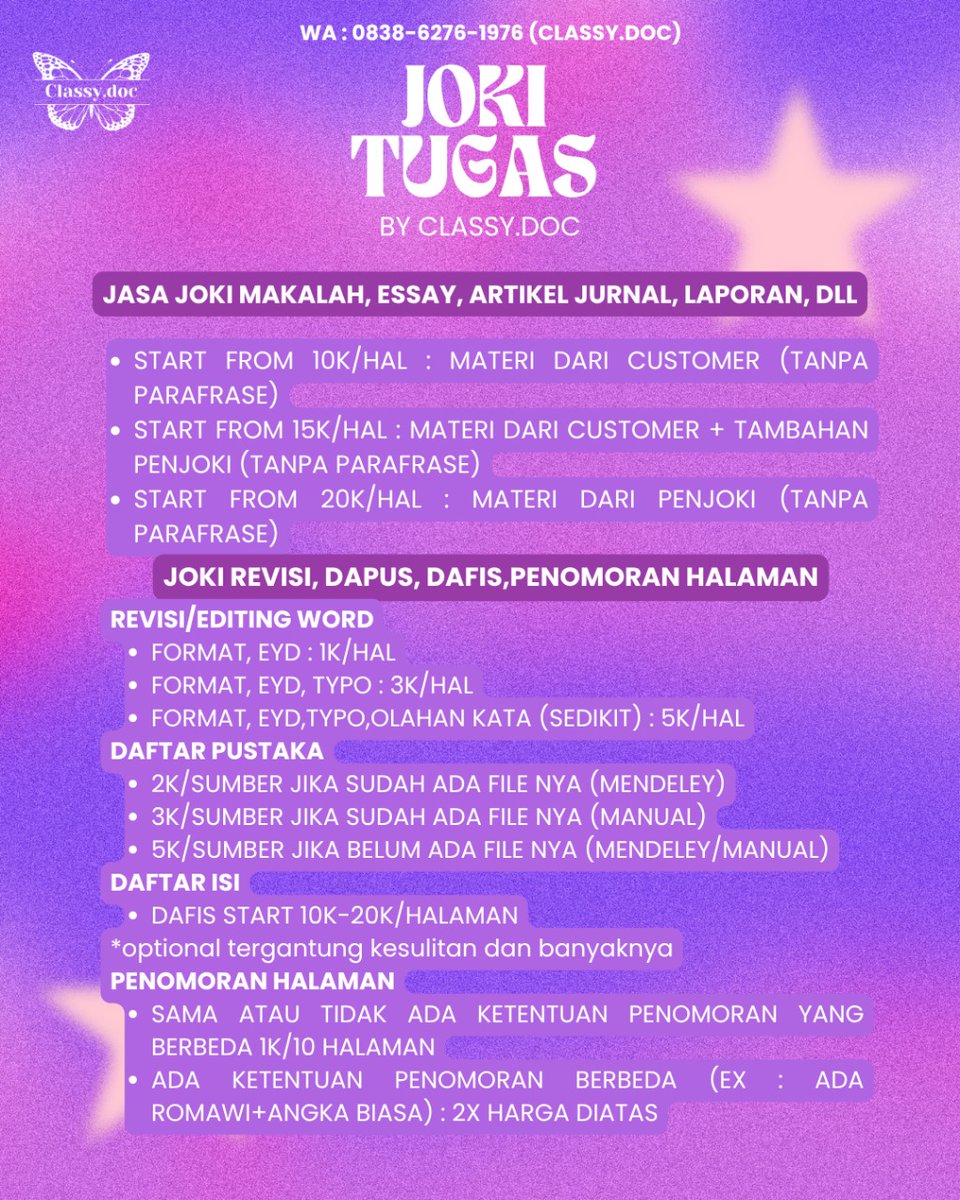 OPEN JOKI EDITING WORD, TUGAS, DLL tweet media