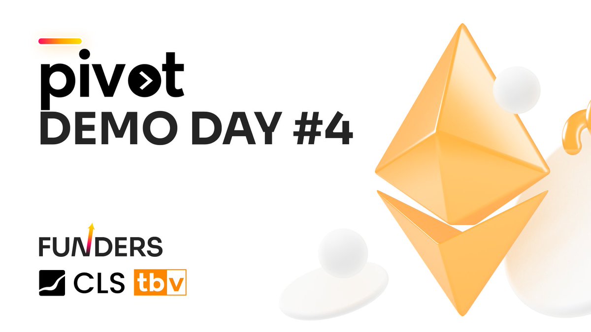 $6M in 3 demo days, can @Pivot repeat the success? We certainly think so!

On August, 8th you'll see:
▫️4 startups rom DeFi, DeAI, and DePIN
▫️Judges from <a href="/FundersVC/">Funders VC</a> , <a href="/tbvxyz/">tbv</a> , and <a href="/CoinLiquidity/">CLS GLOBAL</a> 
▫️Live feedback from investors and promising ideas

📍10:00 UTC, online,