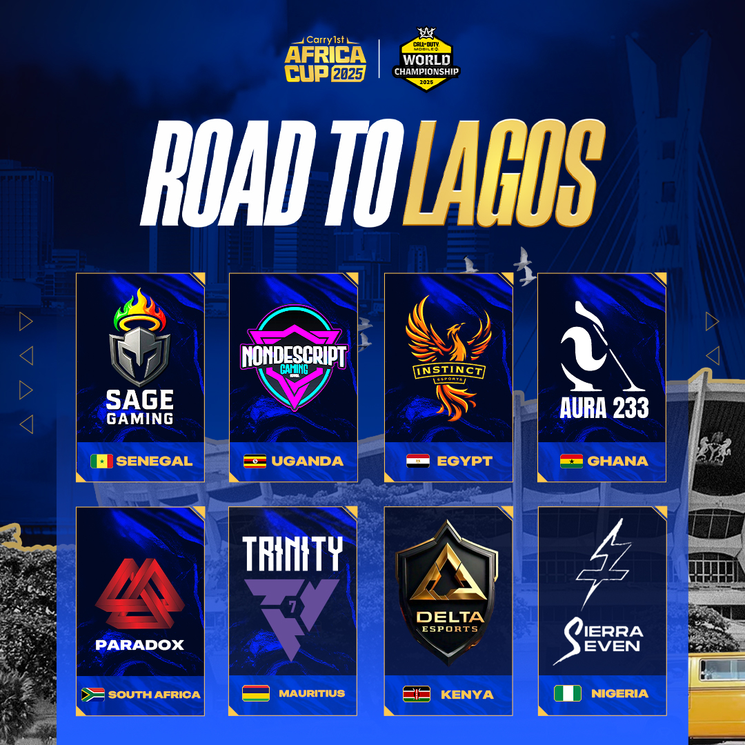 Carry1st (@carry1st) on Twitter photo The stage is set! ๐ฏ
With Sierra 7 locking in the final spot, your TOP 8 teams are ready to battle it out LIVE on LAN in the Carry1st Africa Cup 2025 - Call of Duty: Mobile World Championship Africa Qualifier ๐
๐ฅThe contenders:
๐ธ๐ณ Sage Gaming
๐บ๐ฌ Nondescript Gaming
๐ช๐ฌInstinct The stage is set! ๐ฏ
With Sierra 7 locking in the final spot, your TOP 8 teams are ready to battle it out LIVE on LAN in the Carry1st Africa Cup 2025 - Call of Duty: Mobile World Championship Africa Qualifier ๐
๐ฅThe contenders:
๐ธ๐ณ Sage Gaming
๐บ๐ฌ Nondescript Gaming
๐ช๐ฌInstinct