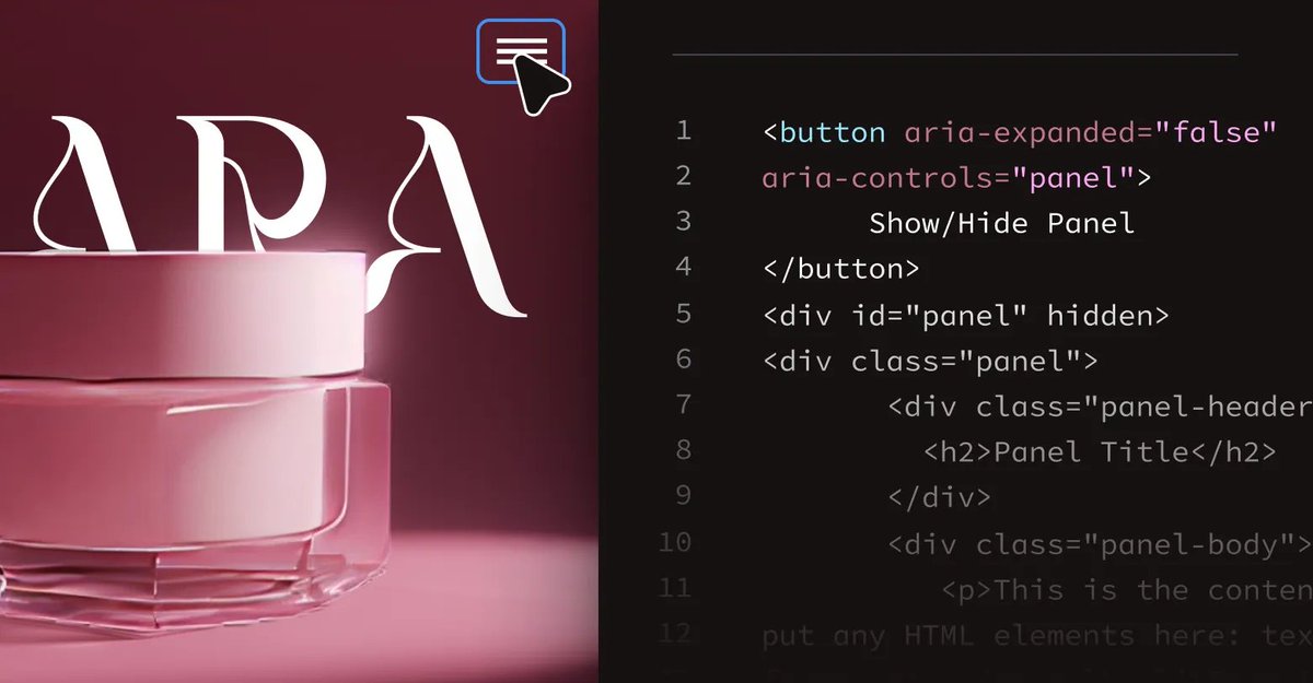 Duda (@dudaplatform) on Twitter photo ๐๏ธ ARIA โ not just for opera singers anymore.๐
๐ = ๐๐ฐ๐ฐ๐ฒ๐๐๐ถ๐ฏ๐น๐ฒ
๐ฅ = ๐ฅ๐ถ๐ฐ๐ต
๐ = ๐๐ป๐๐ฒ๐ฟ๐ป๐ฒ๐
๐ = ๐๐ฝ๐ฝ๐น๐ถ๐ฐ๐ฎ๐๐ถ๐ผ๐ป๐s
It's a set of HTML attributes that boost accessibility & gives extra clarity to screen readers & assistive tech.โก๏ธ bit.ly/3UKKsSr ๐๏ธ ARIA โ not just for opera singers anymore.๐
๐ = ๐๐ฐ๐ฐ๐ฒ๐๐๐ถ๐ฏ๐น๐ฒ
๐ฅ = ๐ฅ๐ถ๐ฐ๐ต
๐ = ๐๐ป๐๐ฒ๐ฟ๐ป๐ฒ๐
๐ = ๐๐ฝ๐ฝ๐น๐ถ๐ฐ๐ฎ๐๐ถ๐ผ๐ป๐s
It's a set of HTML attributes that boost accessibility & gives extra clarity to screen readers & assistive tech.โก๏ธ bit.ly/3UKKsSr