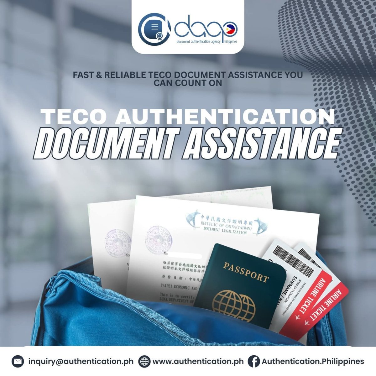 authenticate_PH's tweet image. No more stress, no more long lines!
Let us help you with your TECO authentication needs. Fast, secure, and hassle-free service you can trust.

📧 inquiry@authentication.ph
📱 Authentication.Philippines

#TECOAuthentication #DocumentAssistancePH #HassleFreeProcessing #TECO