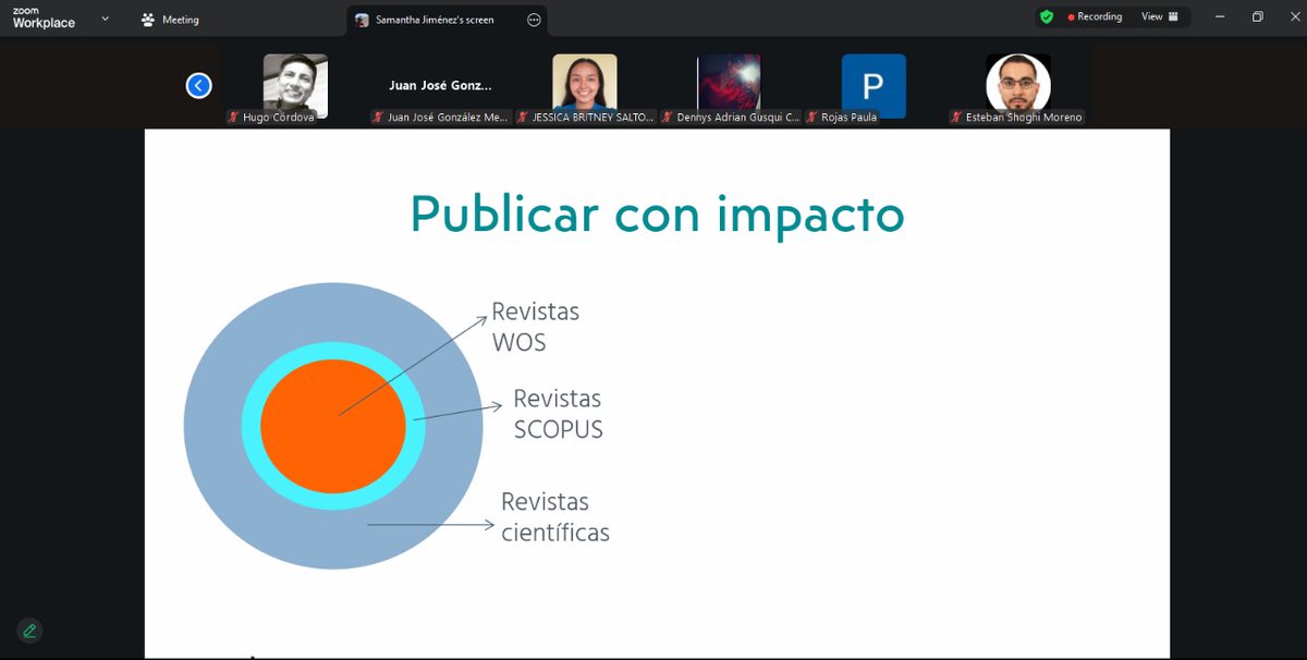 🧠 Ayer dio inicio la charla técnica "Introducción a la escritura científica", dictada por la Ph. D. Samantha Jiménez.

Durante esta semana, nuestros participantes fortalecerán sus habilidades en redacción académica y comunicación científica. ✍️📚

 #FICT #EscrituraCientífica