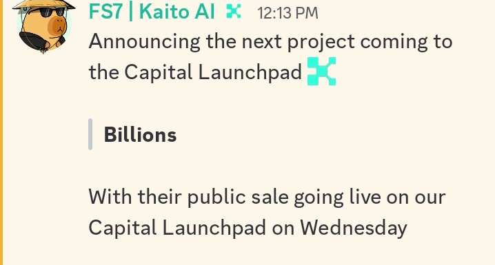 Just saw <a href="/billions_ntwk/">Billions</a> Public Sale will go LIVE on Kaito in 24hrs ☺️☺️

Details:
• Valuation: $200M
• Target Raise: $5M
• Min/Max buy: $1k - $100k

Would you join presale of Billions?

Billions Gigi Thelma gbillions 💙
