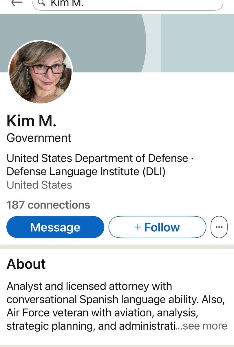 MAGA Jersey Girl (@lainie19148) on Twitter photo BREAKING: ‼️‼️‼️. Kim Malooly <a href="/DeptofDefense/">Department of Defense 🇺🇸</a> Attorney, Sister of <a href="/JoJoFromJerz/">Jo</a> , changed her LinkedIn profile again! ‼️‼️‼️
She wants us all to know she is a MILITARY VETERAN!! I say even the MORE REASON to condemn your hatful defamatory sister to not berate your boss <a href="/POTUS/">President Donald J. Trump</a> BREAKING: ‼️‼️‼️. Kim Malooly <a href="/DeptofDefense/">Department of Defense 🇺🇸</a> Attorney, Sister of <a href="/JoJoFromJerz/">Jo</a> , changed her LinkedIn profile again! ‼️‼️‼️
She wants us all to know she is a MILITARY VETERAN!! I say even the MORE REASON to condemn your hatful defamatory sister to not berate your boss <a href="/POTUS/">President Donald J. Trump</a>