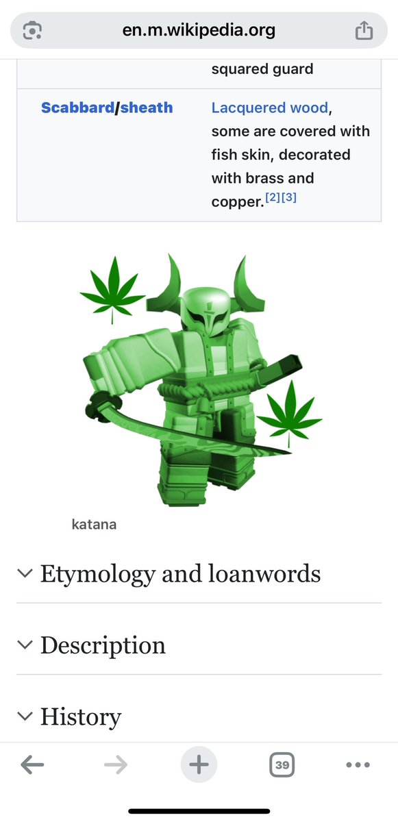 Who the fuck added Weed Katana in Wikipedia

#phighttwt