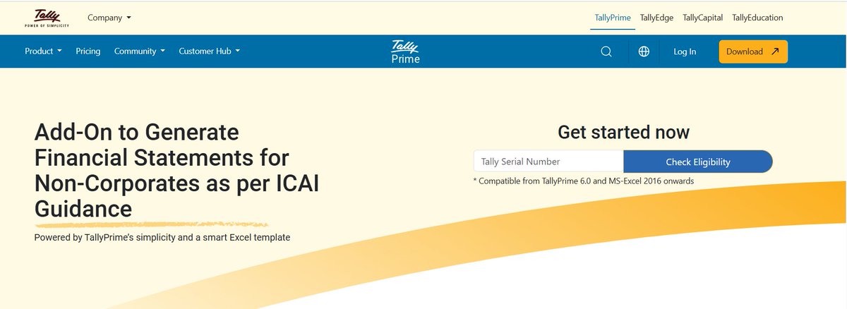 💥Tally has launched the much awaited facility for preparation of Financial Statement for non Corporate Entity as per ICAI Guidance Note!!

Tally Add on Link:-
share.google/R5Aga0mAhULQQs…

Procedure:- shorturl.at/TKYgN