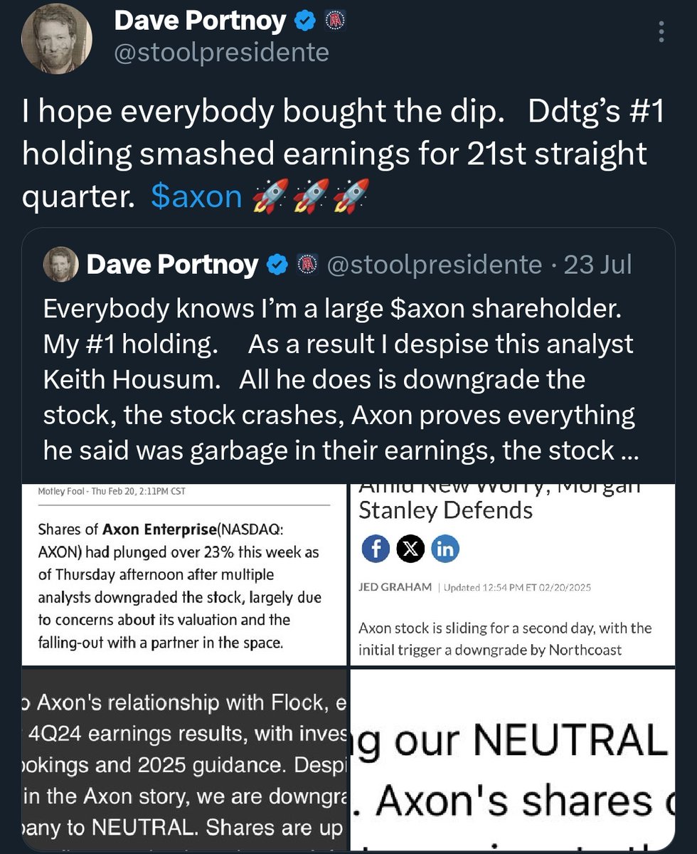 . <a href="/stoolpresidente/">Dave Portnoy</a> will one day post this message within the #jailstool token. The question is: Why do you want to buy the jailstool token after he posts this message when you could have bought it before?