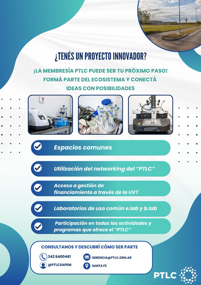 🚀 ¿Tenés un emprendimiento o una empresa innovadora?
📍 ¡Tenemos espacios para vos!
🤝 Formá parte del ecosistema del PTLC