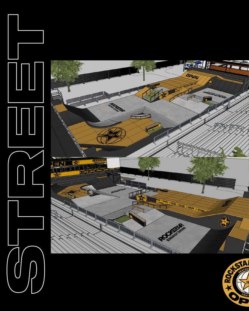the_platfrm's tweet image. Here’s a first look at the 2025 @rockstarenergy Open Street and Park courses! It’s all going down at Waterfront Park in Portland, Oregon, August 15-17. #RockstarEnergy #platfrm