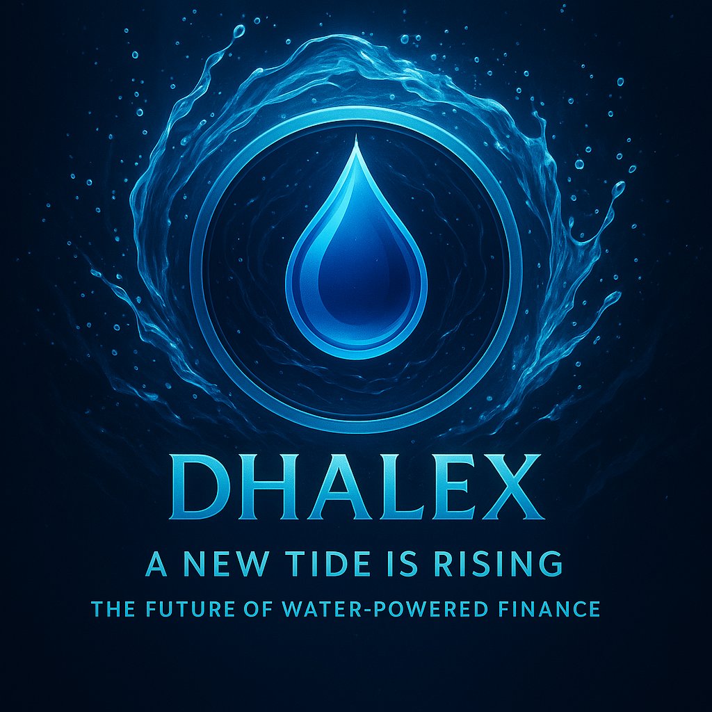 DhalexGlobal's tweet photo. "A new tide is rising.💧
Dhalex — The Future of Water-Powered Finance.
#Crypto #Web3 #Dhalex #DeFi" https://t.co/7fJn0T3C0g