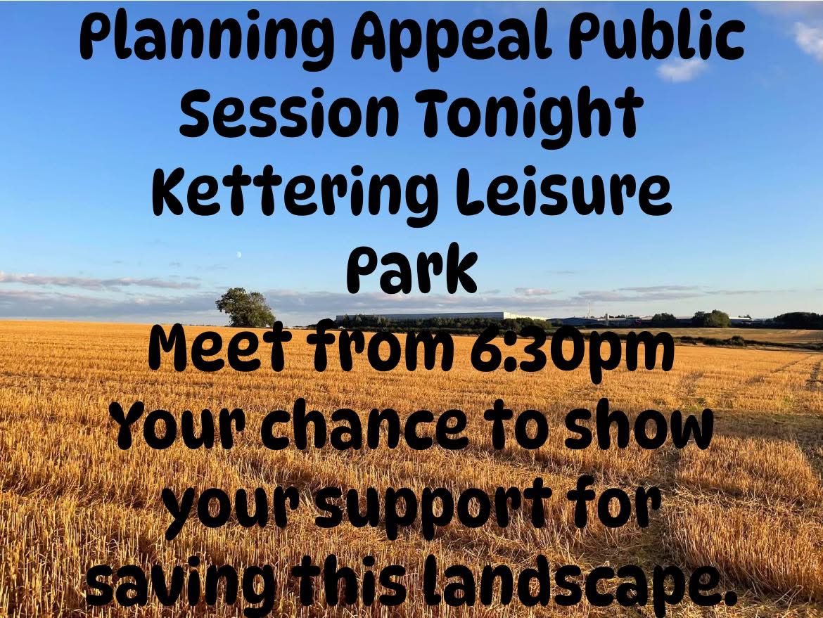 STAUNCHcampaign's tweet photo. Castle Manor #megawarehouse Appeal in @NNorthantsC. Public Session this evening at the #kettering Leisure Park NN15 6PB. Meet from 6:30. 30+ people speaking. Come and a how your support for #STAUNCH and that this gigantic project is in the wrong place. https://t.co/2w98DAoRwm