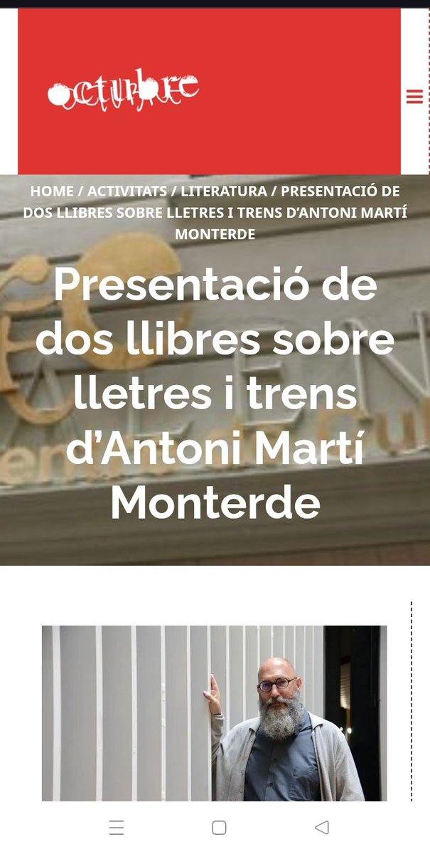 Antoni MartiMonterde (@somiatwiter) on Twitter photo Avui és dia 5 d'agost.
D'aquí a un mes serem a València.
Hi anirem en tren.
Gustau <a href="/MunozVeiga/">Gustau Muñoz</a> i <a href="/xavialiaga/">Xavier Aliaga</a>
em vindran a rebre a l'Estació del Nord.
x.com/VicentOlmos2/s… Avui és dia 5 d'agost.
D'aquí a un mes serem a València.
Hi anirem en tren.
Gustau <a href="/MunozVeiga/">Gustau Muñoz</a> i <a href="/xavialiaga/">Xavier Aliaga</a>
em vindran a rebre a l'Estació del Nord.
x.com/VicentOlmos2/s…