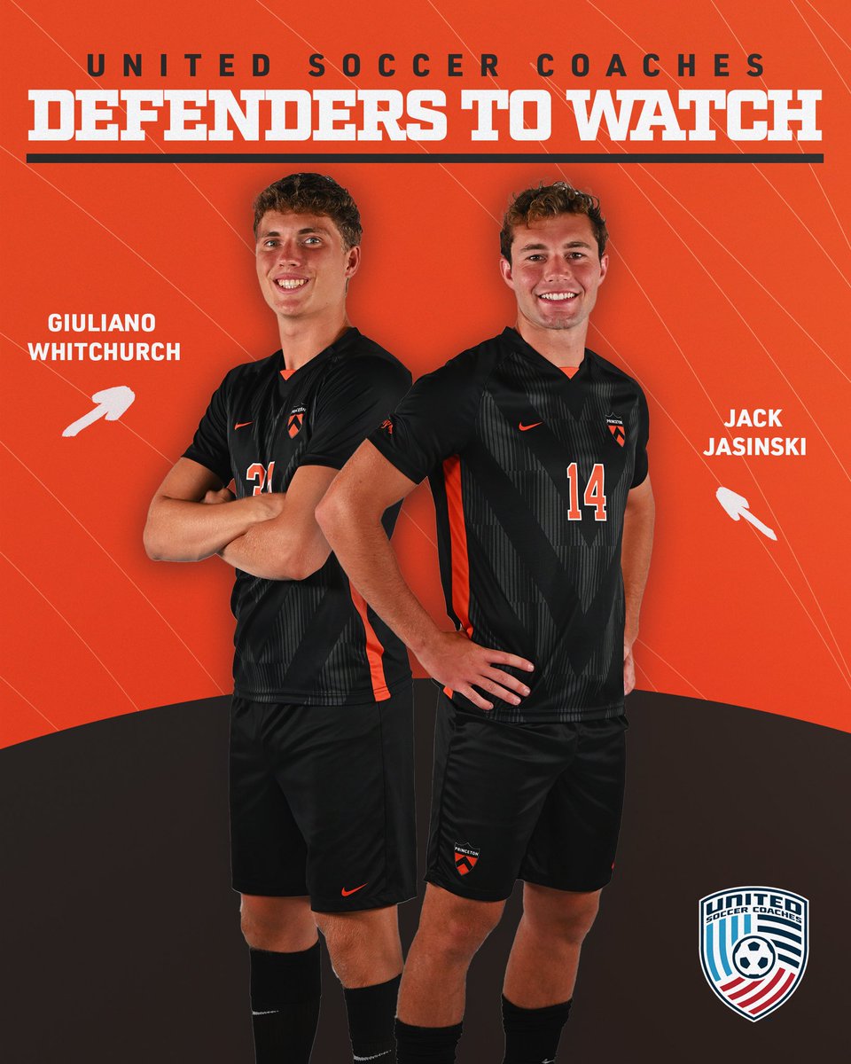 On notice 😤🚨 

Congrats to Giuliano Whitchurch and Jack Jasinski on being named United Soccer Coaches defenders to watch!

#PrincetonSoccer #WhosNext