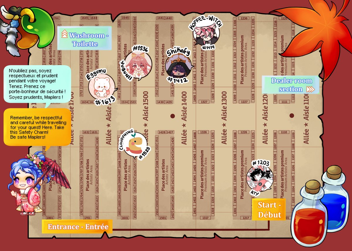 MAPLESTORY STAMP RALLY IS BACK FOR OTAKUTHON!!  

Grab your potion and weapon, and prepare for a nostagic quest!!  Complete our task, gather the item, and get your reward! 

Our contributor:

<a href="/yubunii/">yuyu ♡ AX N15</a>
<a href="/cloudyning/">Yuki 🧚‍♀️</a>
<a href="/eggumu/">peggy 🌸 shop/comms open</a> 
<a href="/Shikafy/">Shika 🌟 VGen Open</a>
<a href="/KoffeeWitch/">Koffee 🦋</a> 

See you there!